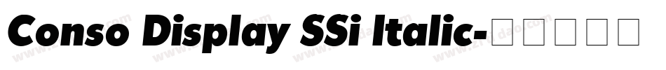 Conso Display SSi Italic字体转换